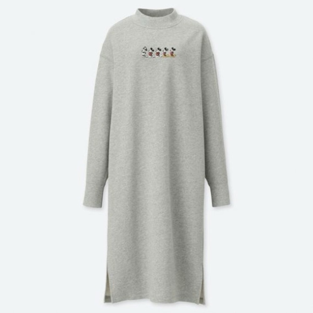 Mickey embroidered sweatshirt dress with pockets